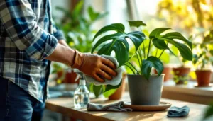 ein gärtner erklärt, warum staub deine zimmerpflanzen schädigt und gibt praktische tipps, wie du deine pflanzen gesund und sauber hältst.
