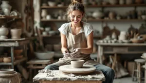 entdecken sie in drei einfachen schritten, wie eine erfahrene töpferin ihren tontopf in ein einzigartiges kunstwerk verwandelt. lassen sie sich inspirieren und gestalten sie selbst kreativ!