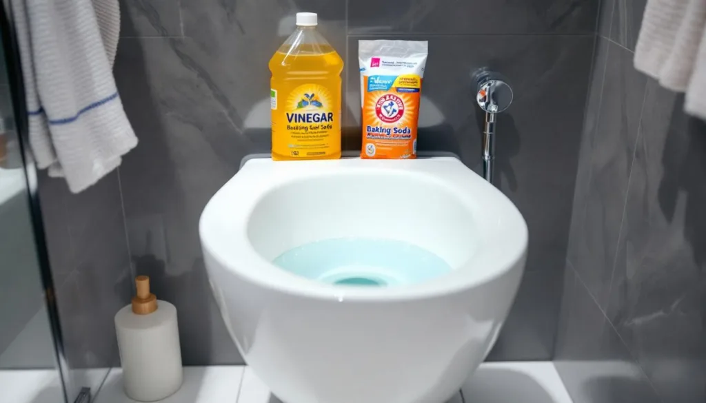 erfahren sie, wie ich mit einer einfachen methode aus essig und natron meine toilette blitzblank gereinigt habe. eine effektive und umweltfreundliche reinigungslösung für ihr badezimmer.