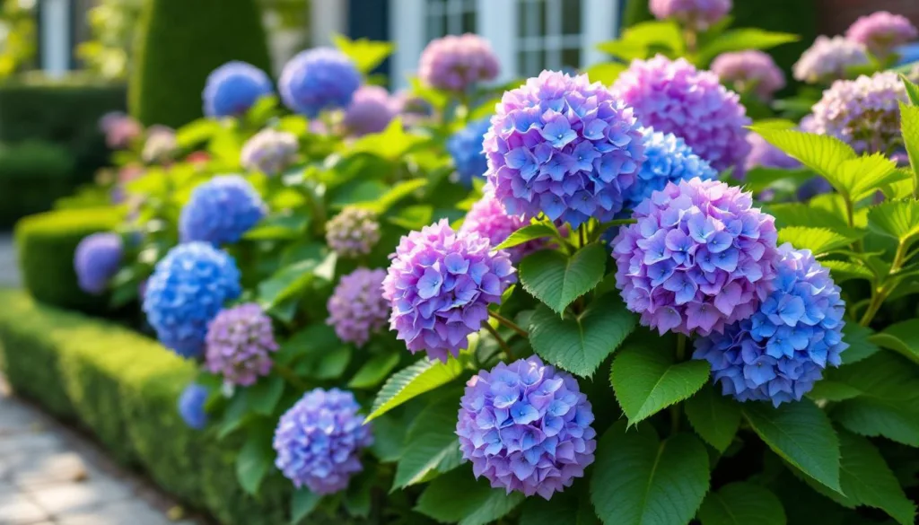 entdecken sie, wie hortensien und buchs ihren vorgarten durch farbvielfalt und struktur perfekt gestalten können – für einen einladenden und gepflegten eingangsbereich.