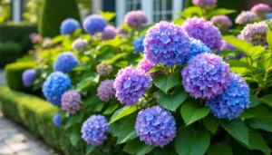 entdecken sie, wie hortensien und buchs ihren vorgarten durch farbvielfalt und struktur perfekt gestalten können – für einen einladenden und gepflegten eingangsbereich.