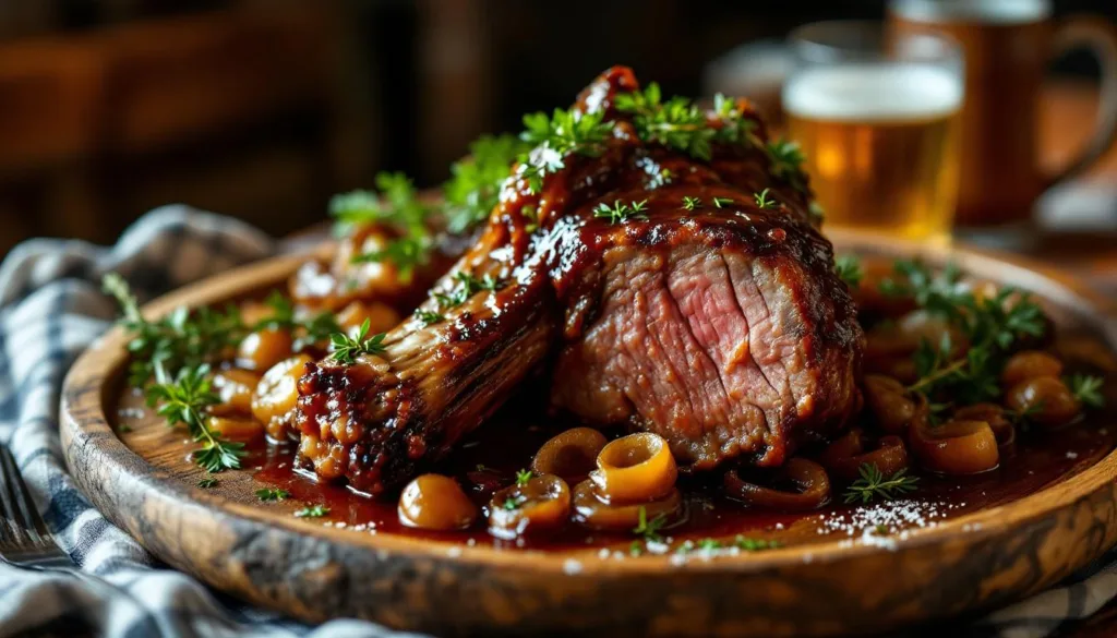entdecke, warum saftiger ochsenschwanz in bierglasur das perfekte gericht ist, um deine gäste mit intensivem geschmack und zarter textur zu beeindrucken.