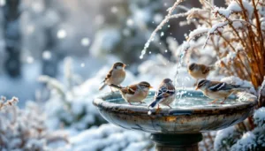 ein einfacher 30-sekunden-trick, der ohne heizung oder abdeckung dein gartenwasser vor dem einfrieren schützt und gleichzeitig vögel rettet.